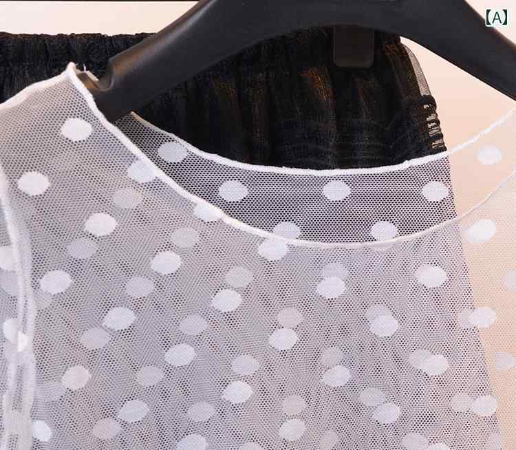 シースルー トップス レディース 秋 メッシュ カットソー 長袖 ラウンドネック プルオーバー 透け感 伸縮性 通気性 快適 スリム おしゃれ ドット 大きいサイズ 白 黒