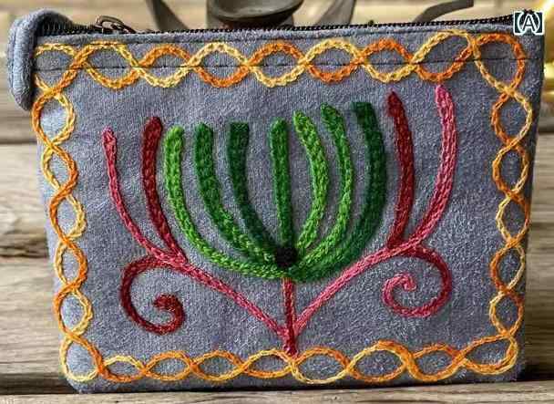 小銭入れ カードも入る ミニ 財布 レディース 子供 男の子 女の子 民族風 エスニック 化粧 ポーチ 小物 収納 花 象 刺繍 ファスナー ストラップ 持ち手 お出かけ ショッピング 普段使い レトロ 可愛い