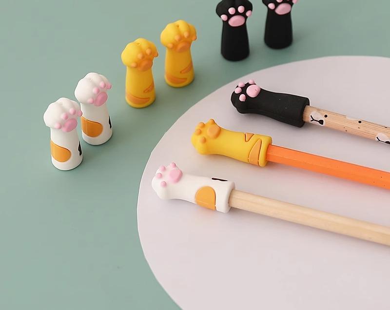 鉛筆 キャップ かわいい ソフトシリコン 男の子 女の子 芯先保護 文房具 学生 子供 えんぴつカバー 新学期 入学準備 雑貨 便利 セット 恐竜 にんじん