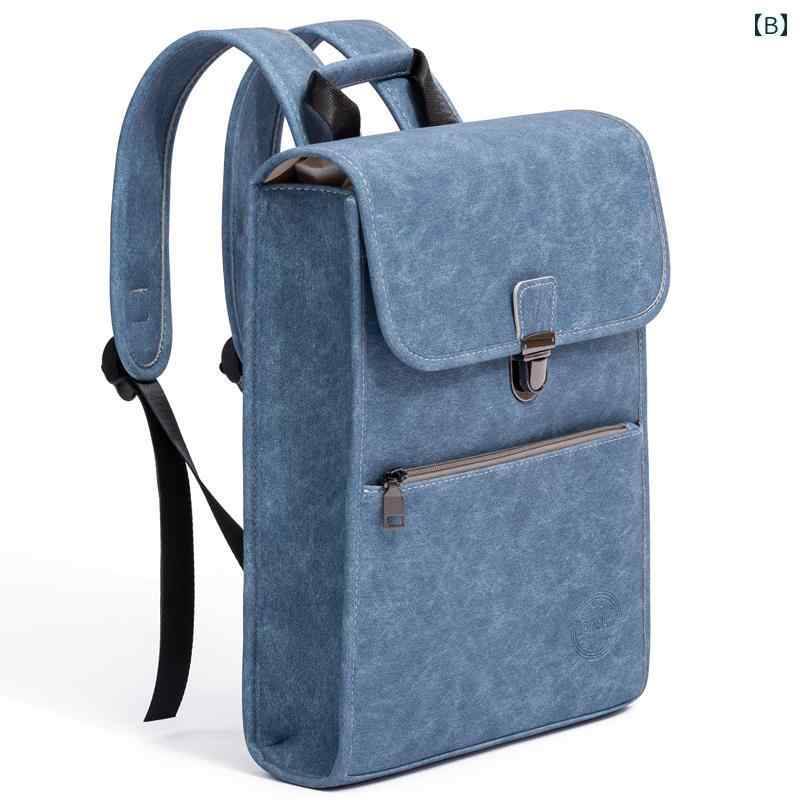 ノートパソコン ケース 14インチ 韓国 レディース リュックサック トートバッグ 持ち手 バックル ポケット 軽量 大容量 防水 おしゃれ シンプル ビジネス ピンク 青 グレー