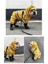 ペット 犬 服 秋冬 ドッグウェア 猫 男の子 女の子 小中型 お散歩 おでかけ 外出時 ブルドッグ トイプードル コーギー レインコート 防水 反射材付き 黒...