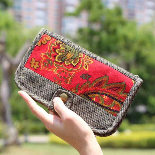 財布 レディース 手作り 花 黒 携帯 刺繍 ジッパー スマートフォン エスニック レトロ ウォレット ロング 多機能 ポケット 女性 小銭 お札 カード 財布 レディース 手作り 花 黒 携帯 刺繍 ジッパー スマートフォン エスニック レトロ ウォレット ロング 多機能 ポケット 女性 小銭 お札 カード