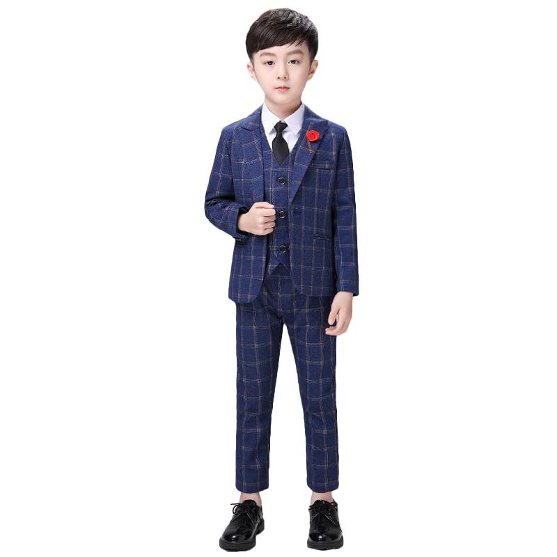 男子 子供スーツ フォーマル キッズ 礼服 卒業 入学 結婚式 七五三 ピアノ 演奏 発表会 チェッ
