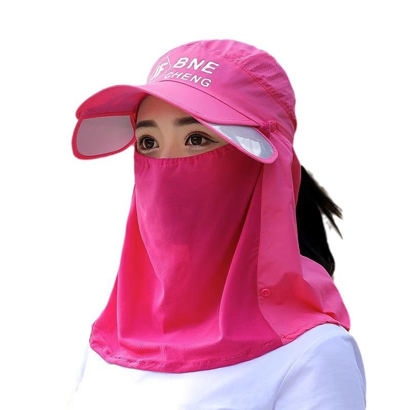 日焼け防止 帽子 レディース 虫除け フェイスガード 防風砂 速乾 防水 通気性 マスク 釣り アウトドア ガーデニング 畑仕事 シンプル 青 ピンク ベージュ