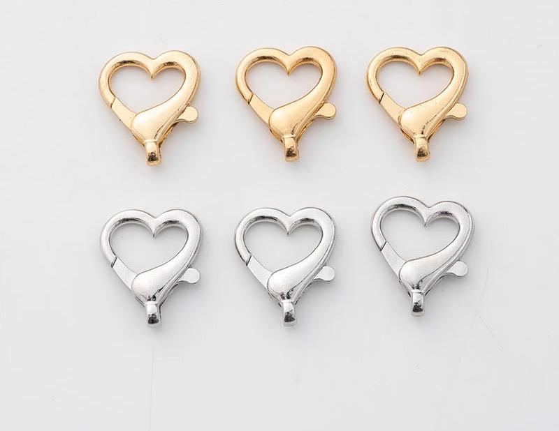 カラビナ おしゃれ アクセサリー ハート ロブスター バックル 金属 キーホルダー 荷物 鍵 バック チャーム 合金 素材 シルバー ゴールド