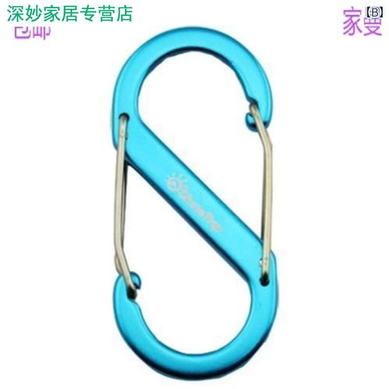 カラビナ おしゃれ アルミニウム 合金 キー 機能 実用的 バック パック S 字型 バックル クイック 屋外 マルチ 多目的 簡単 便利 フック 赤 黒 青