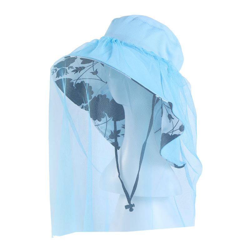 虫除け 帽子 レディース 夏 日焼け防止 防塵 ベール メッシュ 通気性 フェイスカバー 散歩 ガーデニング 農作業 アウトドア キャンプ つば広 シンプル エレガント 黒 ピンク カーキ 花柄