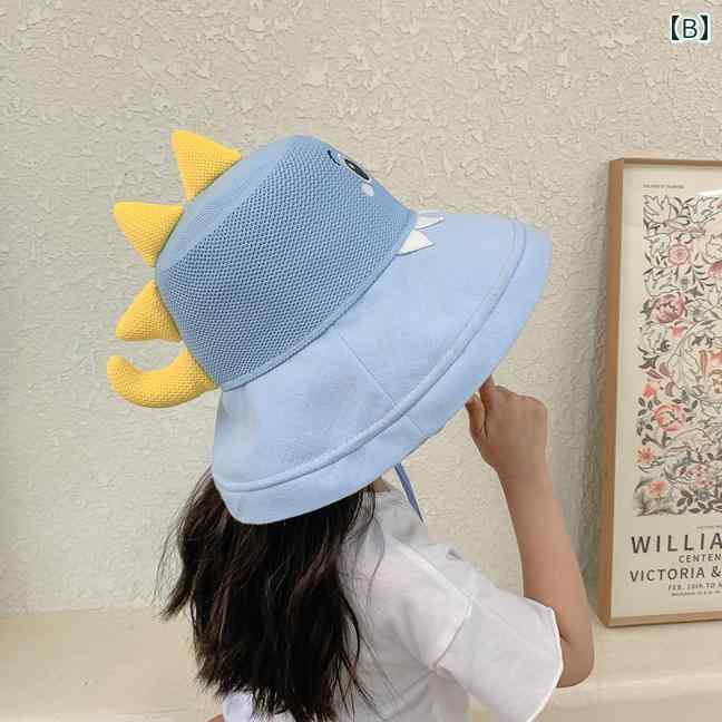 キッズ 帽子 かわいい 恐竜 英字 クマ 柄 ホイッスル 子供 旅行 春夏 大きな つば広 メッシュ 日焼け防止 日よけ 紫外線 公園 アウトドア 海 屋外 ハット 男女兼用 黄 ピンク 青 あご紐 3