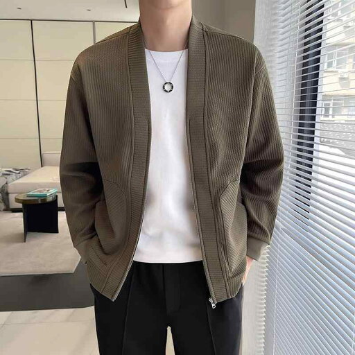 メンズ 上着 ノーカラー ジャケット 春秋 トップス カーディガン 長袖 ジップアップ 紳士 大人 大きいサイズ ゆったり シンプル カジュアル スタイリッシュ 黒 緑 コーヒー色 メンズ 上着 ノーカラー ジャケット 春秋 トップス カーディガン 長袖 ジップアップ 紳士 大人 大きいサイズ ゆったり シンプル カジュアル スタイリッシュ 黒 緑 コーヒー色