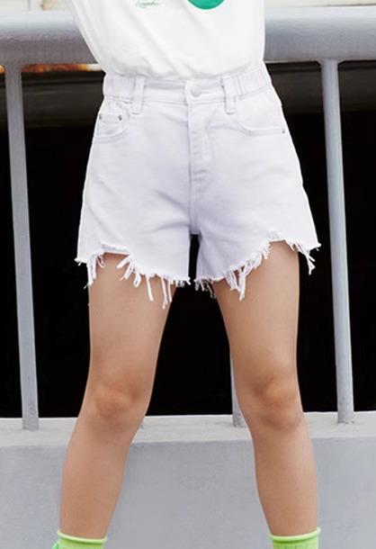 デニム 半ズボン 短パン ダメージ加工 女の子 キッズ 小学生 おしゃれ ショート パンツ 夏 破れた ジー..