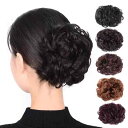 クリップ お団子 ウィッグ レディース シニヨン ヘアアクセサリー 装飾 エクステ ボリュームアップ バンス ワンタッチ 巻き髪 カール カジュアル エレガント...