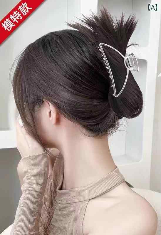 クリップ ウィッグ レディース レトロ つけ毛 取り外し可能 ヘアアクセサリー 装飾 アレンジ サメ 髪留め ワンタッチ ボリュームアップ シンプル カジュアル かわいい 黒 茶 金 リボン