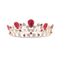 ウエディング ティアラ ヘアアクセサリー 結婚式 ブライダル クラウン 撮影 発表会 レディース かわいい 豪華 青 緑 赤 きらきら