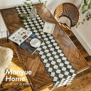 テーブル ランナー 北欧 レトロ 市松模様 綿 リネン パーティー リビング ダイニング シンプル フリンジ 装飾 織物 断熱 ロング 黒 白