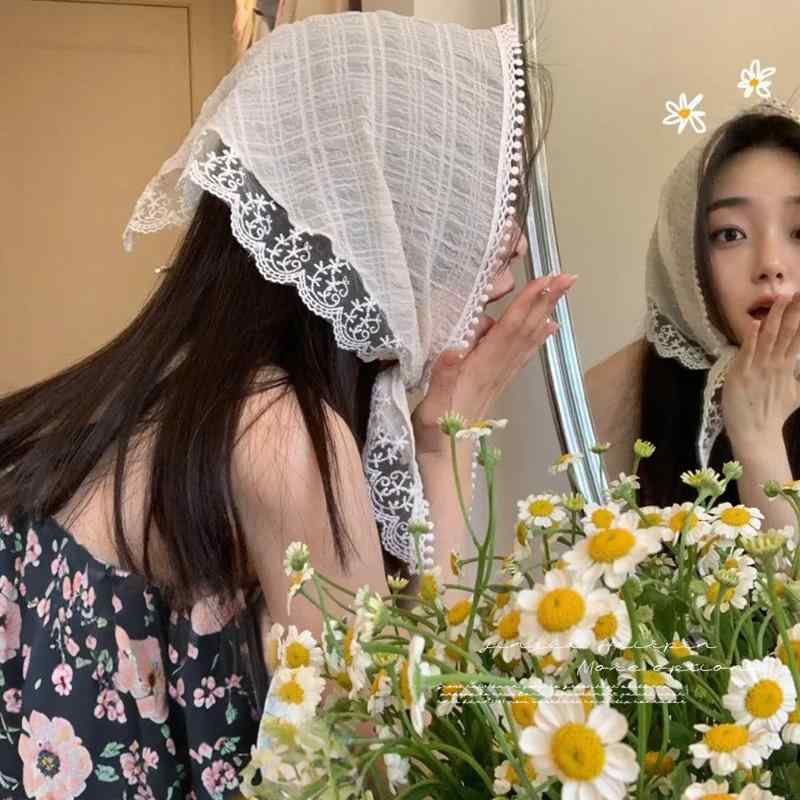 三角巾 大人 おしゃれ 三角形 ヘッド レディース スカーフ バンダナ アクセサリー 装飾 髪飾り 薄手 フ..