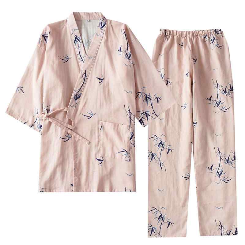 甚平 パジャマ 作務衣 春秋 中国風 ペア 綿麻 薄手 九分袖 長ズボン ゆったり 部屋着 ナイトウェア リ..