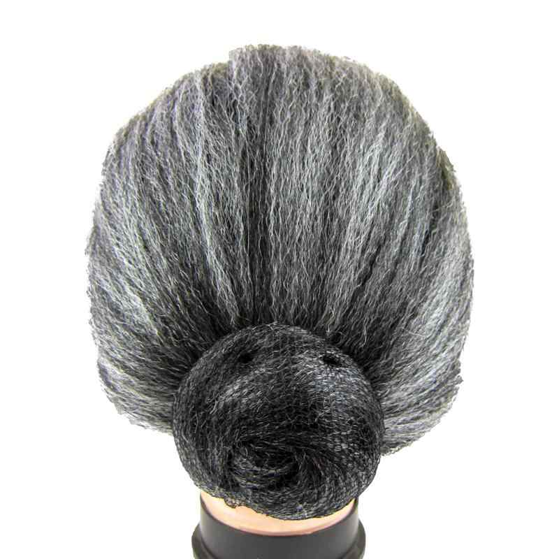 かつら ウィッグ おばあちゃん 小道具 頭飾り 衣装 仮装 コスプレ パフォーマンス 演劇 ハロウィン 老人 仲人 お団子 三つ編み 高温ワイヤー 黒 白