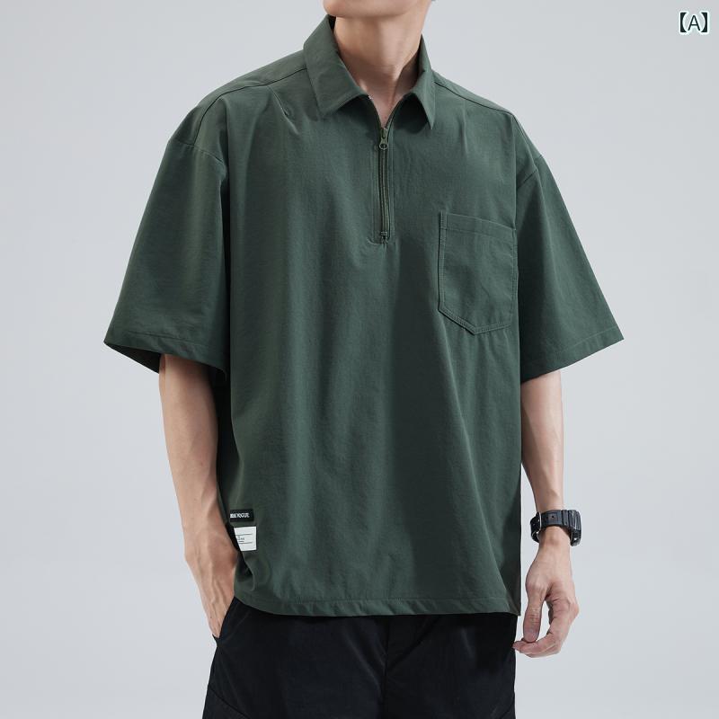 ビッグシルエット メンズ Tシャツ ゆったり 半袖 夏 無地 シンプル 普段使い 運動 大きいサイズ 黒 ア..