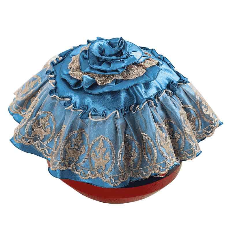 炊飯器 カバー 布 ダストカバー キッチン インテリア ほこり防止 スクエア ラウンド レース 家電用 多機能 青 ゴールド 光沢 花 ヨーロピアン