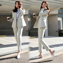 パンツスーツ レディース 春秋 韓国 カジュアル 洗える ダブルボタン オフィス 通勤 入学式 フォーマルウェア ジャケット 大きいサイズ おしゃれ 緑