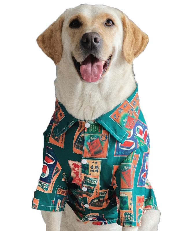 犬 夏服 おしゃれ ペット 大型 レトロ シャツ 日焼け防止 ゴールデンレトリバー ラブラドール かっこい..