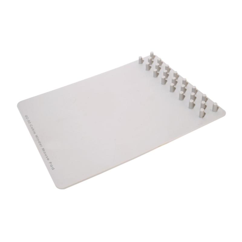 ミヨシ MCO 余ったケ-ブルを纏められるケ-ブルワインダ-機能付マウスパッド グレ- GZ-02/GY光学式、レーザーマウス対応マウスパッド