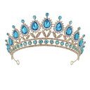 ブライダル ティアラ クラウン ウェディング ヘアアクセサリー 結婚式 花嫁 ラインストーン ヘッドドレス ウォータードロップ 韓国 撮影 豪華 きれい 赤 緑 青