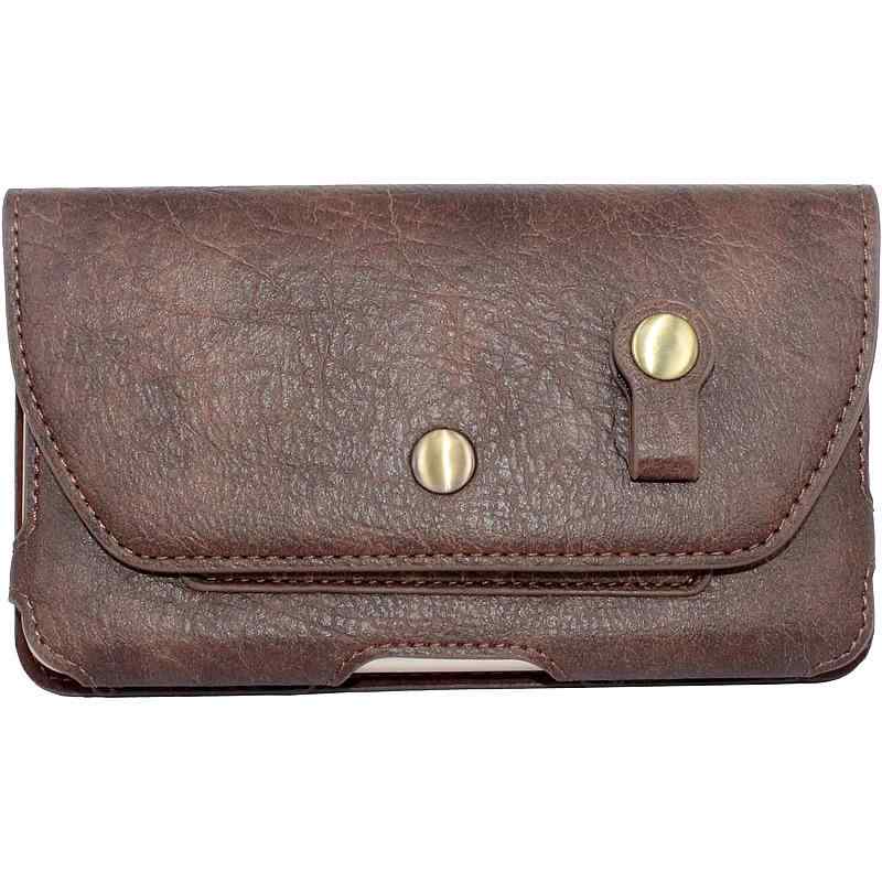 スマホ ベルト メンズ 革 バッグ ヴィンテージ風 携帯電話 ケース カード スロット PU 薄い 横型 ビジネス 旅行 レトロ 黒 茶