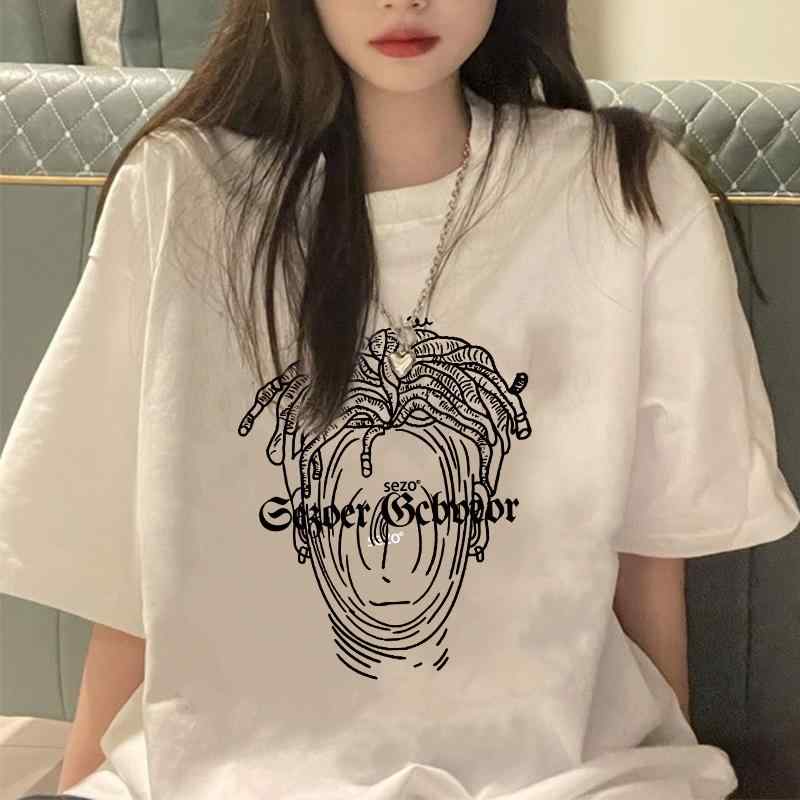 乐天商城 - レディース ゆったり目 Tシャツ 夏 半袖 アメリカン 大きいサイズ トップス ラウンドネック シンプル カジュアル スタイリッシュ 白 緑 アプリコット