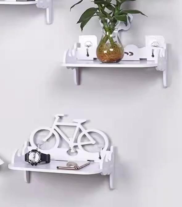 ウォールシェルフ かわいい 壁掛け 収納 ラック 小物置き 小さめ 便利 グッズ リビング 寝室 家庭用 白..