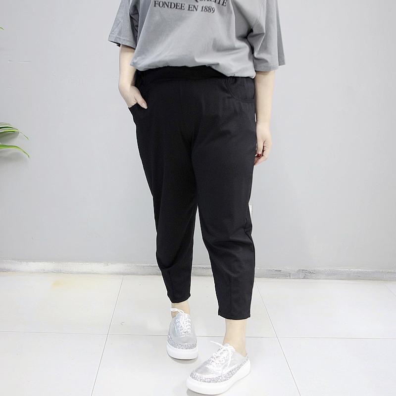Nylon, Rayon, Polyester - パンツ レディース 春夏 ぽっちゃり 大きいサイズ クロップド ポケット 体型カバー 薄手 ストレッチ スリム フィット ウエストゴム ソフト カジュアル シンプル 黒