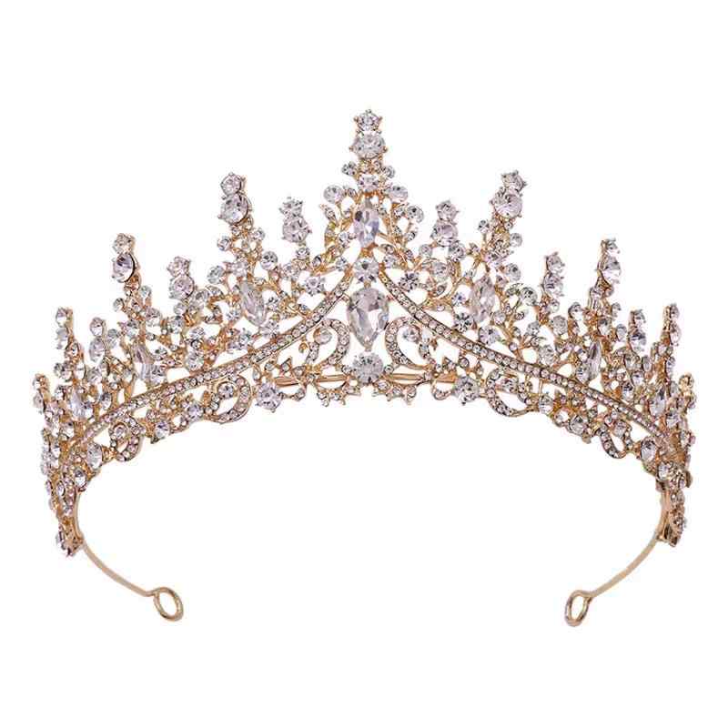 ティアラ ブライダル プリンセス ゴージャス ウェディング キラキラ クイーン クラウン ヘアアクセサリー シルバー ゴールド 青