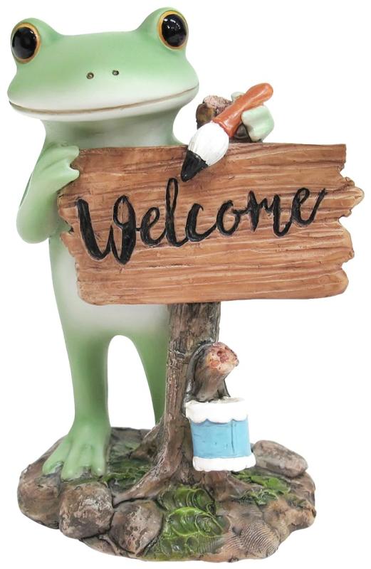 ダイカイ(DAIKAI) 置物 - 7.2×5×10.2cm コポーウェルカムボードとカエル 72265