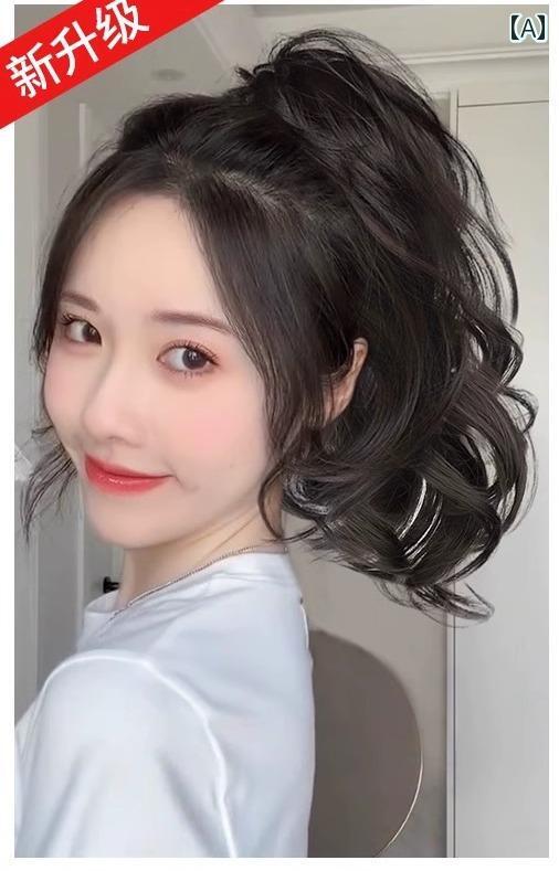 クリップ ウィッグポニーテール レディース ロング アレンジ ゆるウエーブ カール 巻き髪 コスプレ 成人式 パーティー つけ毛 黒 茶髪 ボリューム 部分 ポイント レトロ