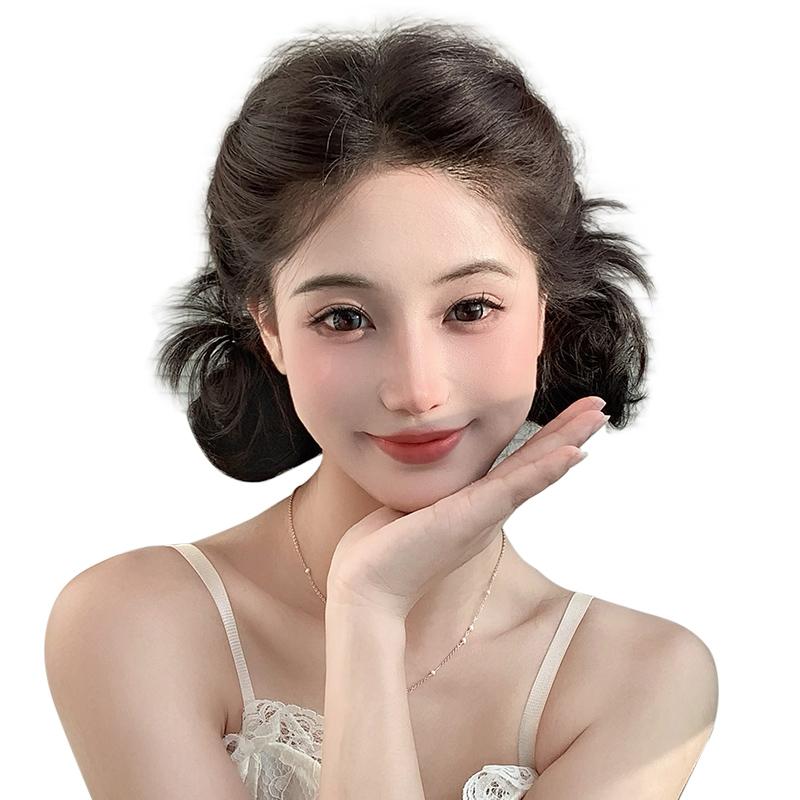 クリップ お団子 ウィッグ レディース アレンジ コスプレ パーティー つけ毛 黒 茶髪 ボリューム 部分 ポイント ふんわり 普段使い 仕事