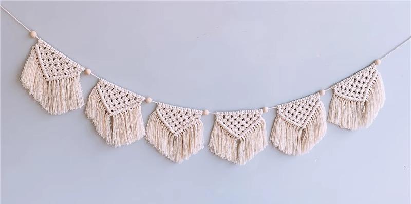 タペストリー おしゃれ インテリア リビング ベッドルーム 玄関 壁掛け 装飾 ホテル ボヘミアン マクラメ ロープ 手織り タッセル ビーズ シンプル 大きめ 小さめ