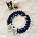 首輪 猫 小型犬 ペット用品 アクセサリー チョーカー スカーフ 手編み かぎ針 蝶ネクタイ サイズ調節可能 写真撮影 小道具 お出かけ かわいい 青