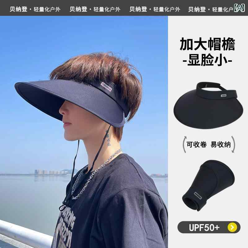 サンバイザー メンズ つば広 夏 男女兼用 日よけ 帽子 日焼け対策 スポーツ 折りた...