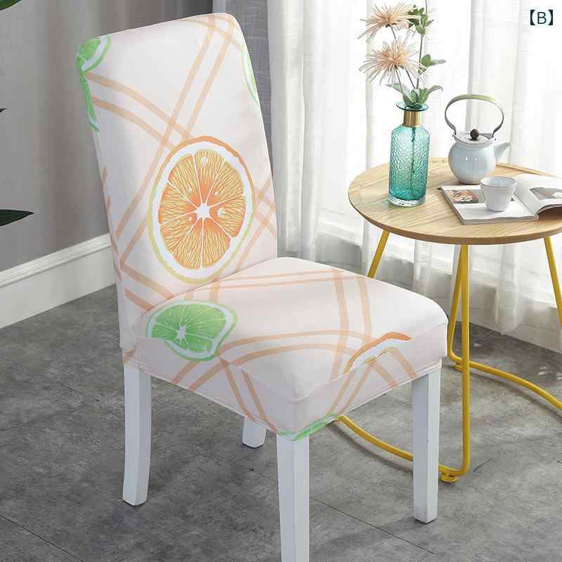 椅子カバー チェアカバー インテリア ダイニング リビング 家庭用 ホテル レストラン 一体型 背もたれ 伸縮性 セット 葉模様 花柄 総柄 おしゃれ [2]