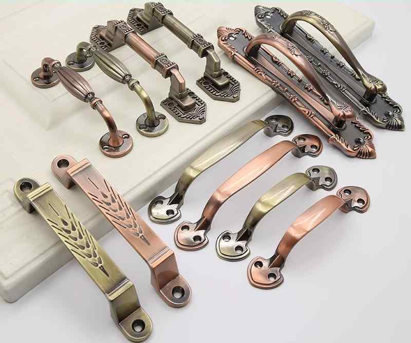 取手 アンティーク調 ハンドル DIY 木製 玄関 ドア 引き手 部屋 レトロ ヨーロピアン ホテル ブロンズ ..