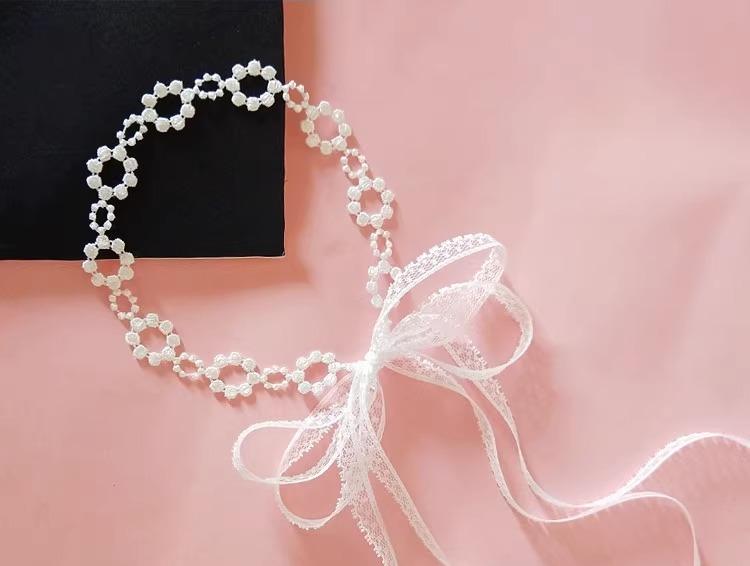 チョーカー レディース 上品 エレガント ネックレス ファッションアイテム アクセサリー 鎖骨 装飾 紐 ..