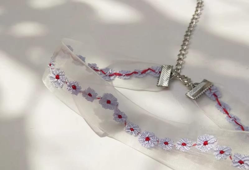 チョーカー レディース ネックレス アクセサリー ファッションアイテム 鎖骨 上品 装飾 フック 花柄 刺..