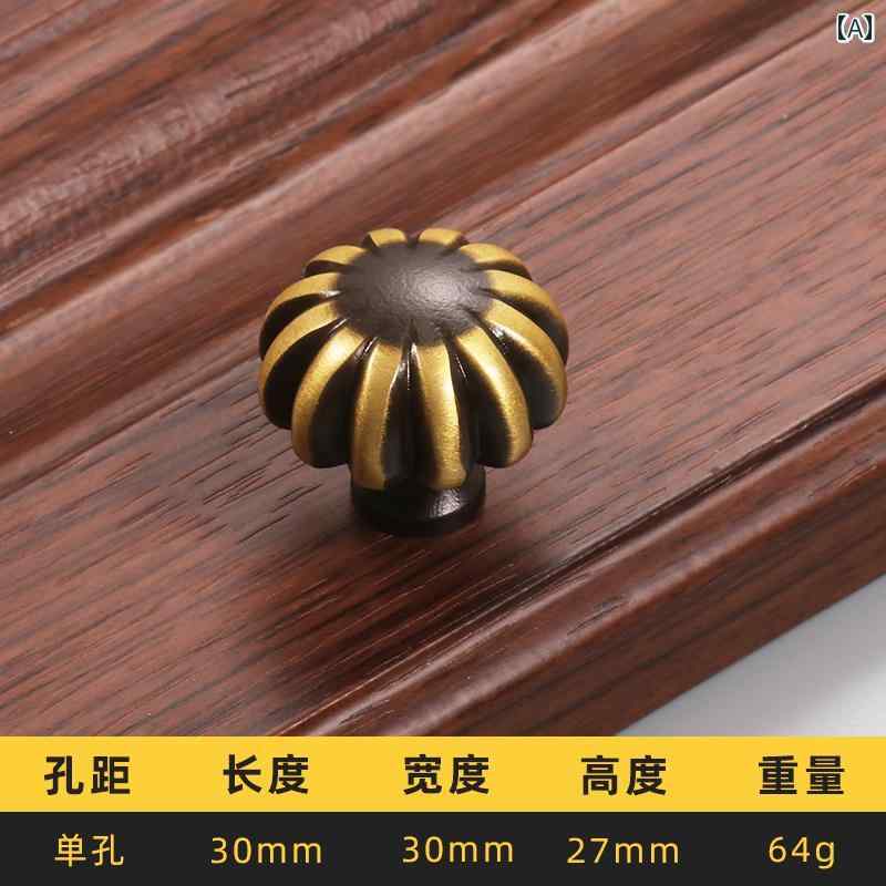 取手 アンティーク調 ハンドル DIY 銅 真鍮 引手 キャビネット 引き出し つまみ ドア レトロ クローゼ..