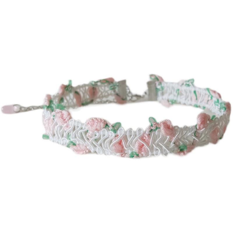 チョーカー レディース 韓国 アクセサリー ファッションアイテム 鎖骨 ネックレス 装飾 レース 花柄 ピ..