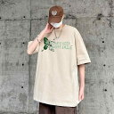 tシャツ メンズ 半袖 春夏 ビッグシルエット レトロ ゆったり カジュアル 大きいサイズ おしゃれ ラウンドネック コットン トップス プリント ロゴ 蝶々 カーキ 白 黒