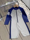 キッズ 水着 長袖 男の子 ラッシュガード 海 プール 川 水遊び 夏 UVカット 紫外線 対策 日焼け防止 グレー レインボー カラー