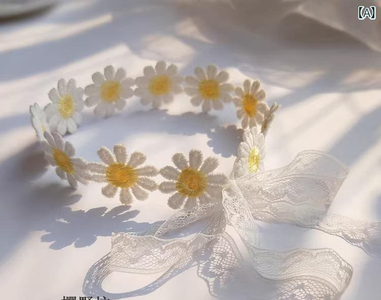 チョーカー レディース 韓国 森ガール 花 レース ネックレス アクセサリー ガーリー リボン チェーン カチューシャ ヘアバンド かわいい 写真撮影 コスプレ ハロウィン