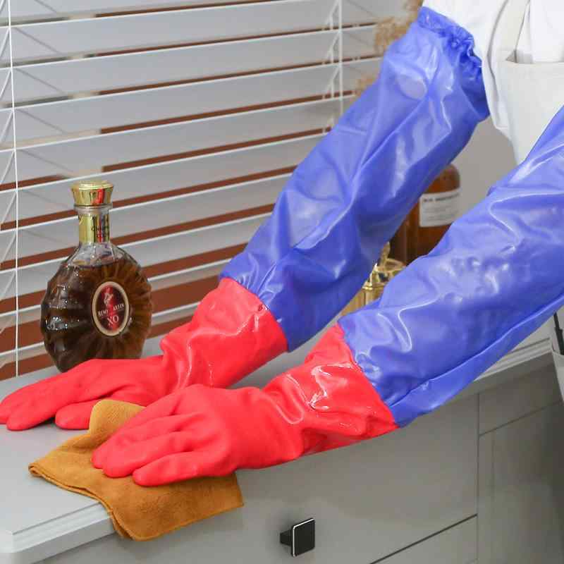 食器洗い ゴム 手袋 キッチン 掃除 家事 防水 耐久 丈夫 家庭 保護 洗濯 裏地 暖かい 洗車 トイレ お風..