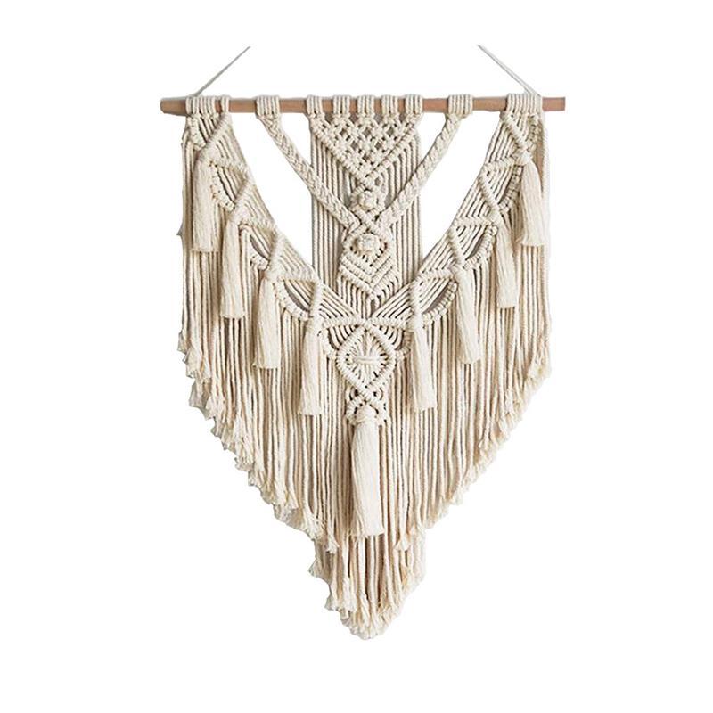 タペストリー おしゃれ 壁掛け 北欧 マクラメ 綿 手織り タッセル リビングルーム 寝室 玄関 デコレーション インテリア 雑貨 アート ナチュラル ボヘミアン