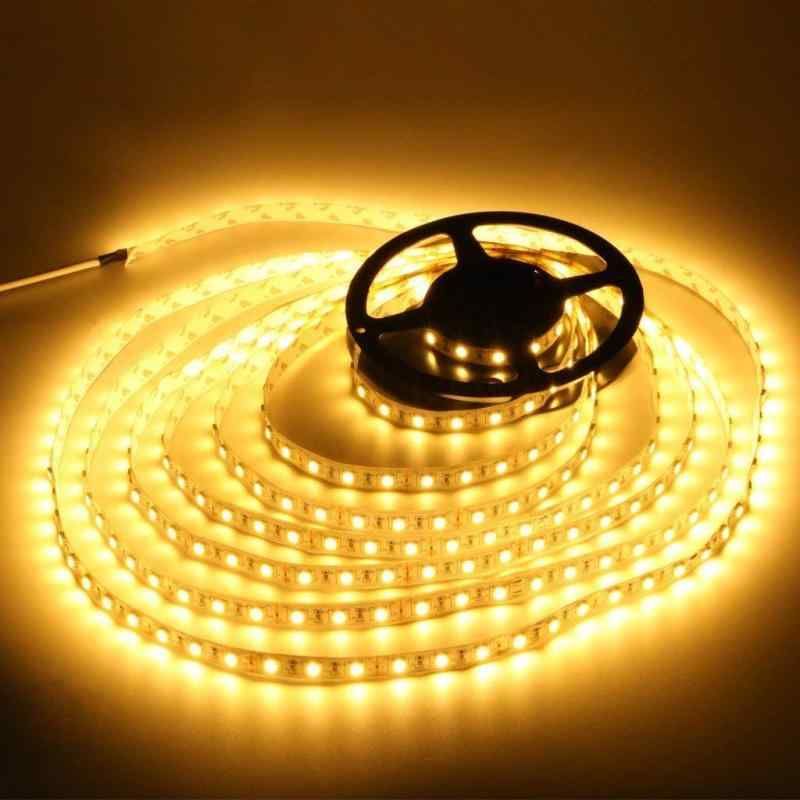 12V超高輝度 5M 600連 LEDテープ 防水 切断可能 白ベース/LEDグリーン 強力粘着両面テープ 正面発光 SMD 2835 3528